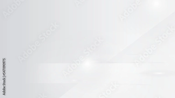 Fototapeta Abstract white panoramic background made of triangles - Vector