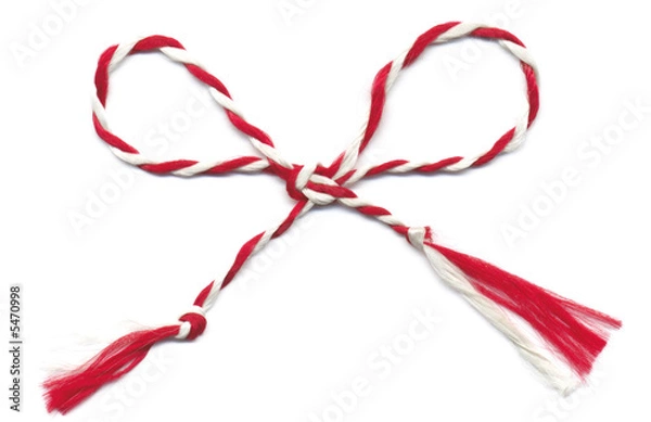 Obraz white and red bow