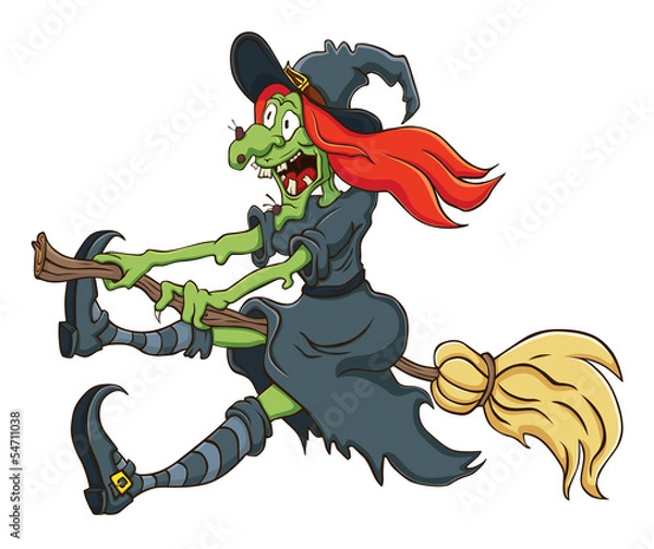 Obraz The witch flying