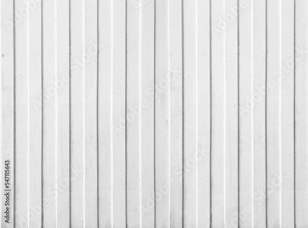 Obraz White concrete wall texture with vertical scratched plaster lines