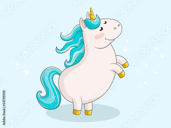 Fototapeta Süßes Comic Einhorn