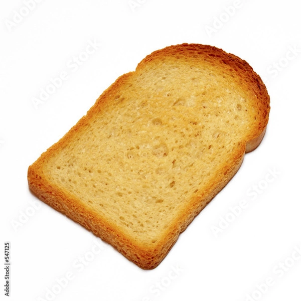 Fototapeta slice of toasted bread isolated