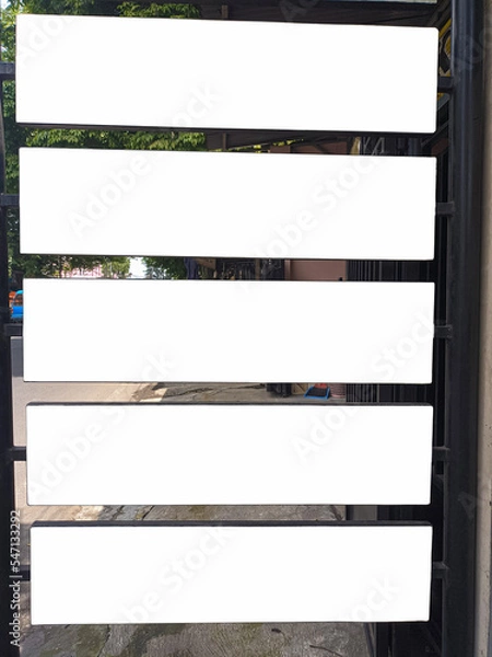 Obraz mockup of empty billboards on the side of the highway, blank advertising poster templates, information banner placeholder mock ups