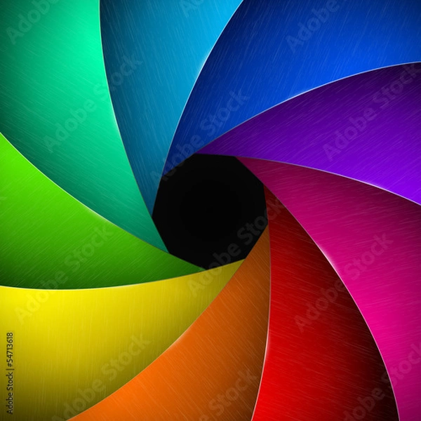 Obraz Multicolor camera shutter