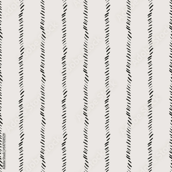 Fototapeta Essential monochrome geometric seamless vector pattern. Neutral geometry multi-use repeating pattern tile for packaging and backgrounds. 