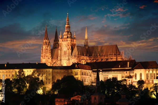 Obraz Praga w nocy