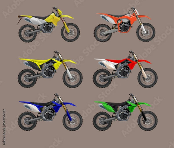 Fototapeta Sport motorcycle moto technic drawing. vector icon