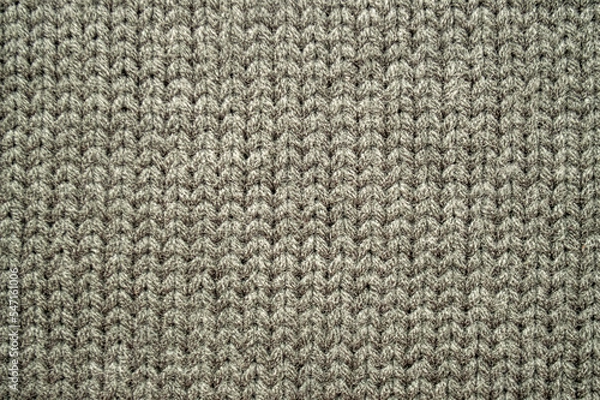 Fototapeta Handmade knitting background with macro weave threads.