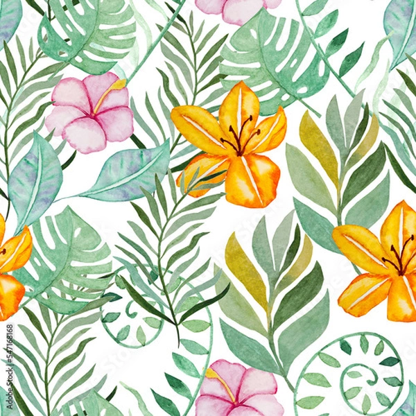 Fototapeta Tropical seamless pattern