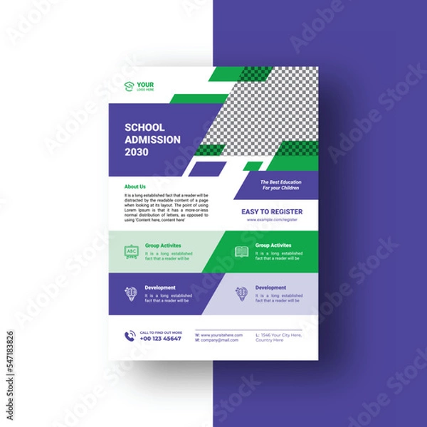 Obraz School Admission Flyer Template