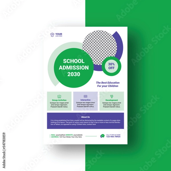 Obraz School Admission Flyer Template
