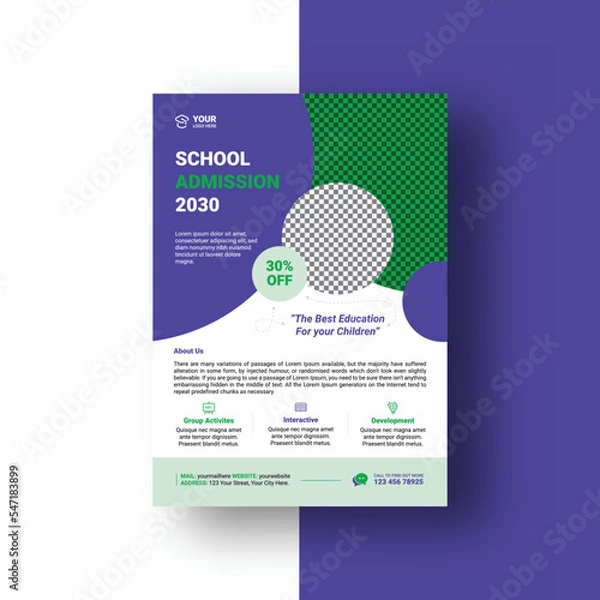 Obraz School Admission Flyer Template