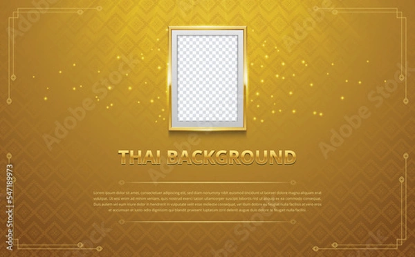 Fototapeta thai pattern background for greeting card, advertising, web site, flyers, posters with modern line Thai.