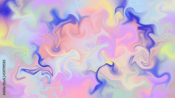 Obraz colorful watercolor art, cloudy smoky abstract print 