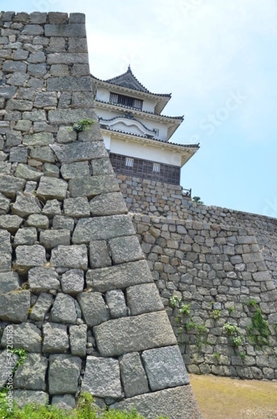 Fototapeta 丸亀城 天守閣と石垣	