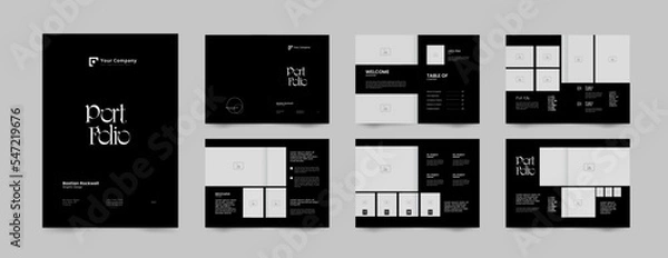 Obraz modern photography portfolio layout design template. 