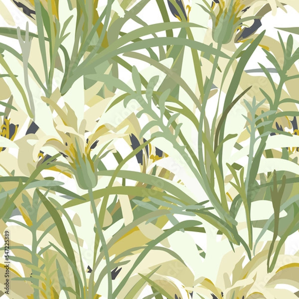 Obraz Floral seamless pattern. Vector design for paper and other use