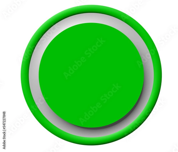 Fototapeta green round button
