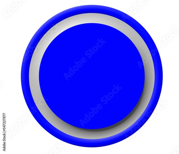 Fototapeta blue round button