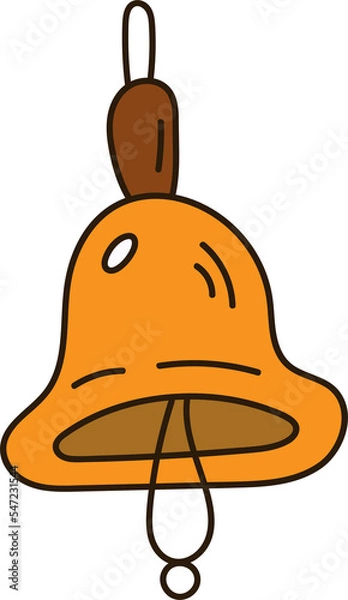 Fototapeta Jingle bell. Single doodle element