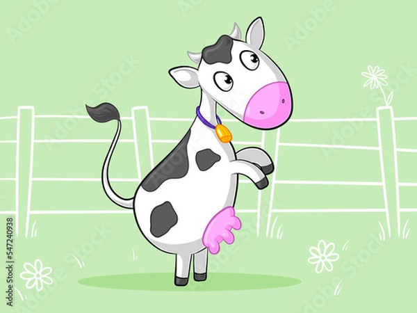 Fototapeta Stehende Comic Kuh