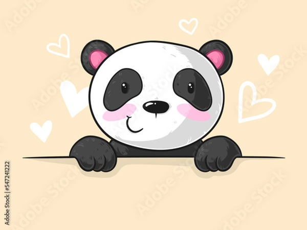 Fototapeta Niedlicher Comic Panda