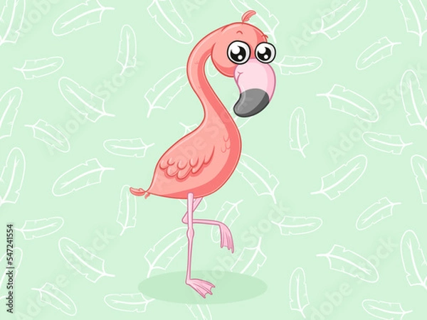 Fototapeta Comic Flamingo
