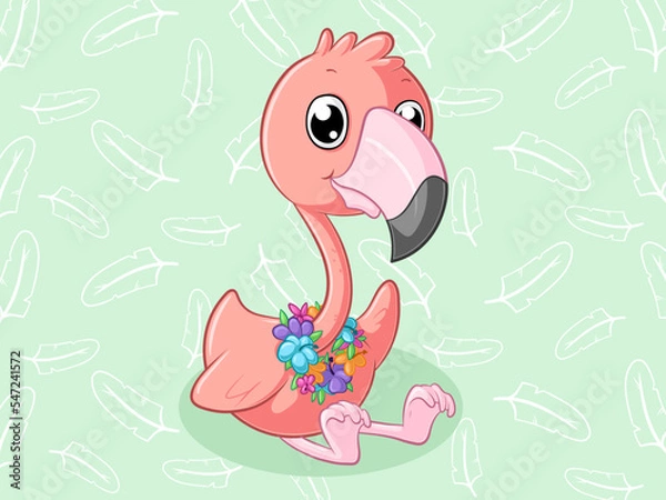 Fototapeta Comic Flamingo