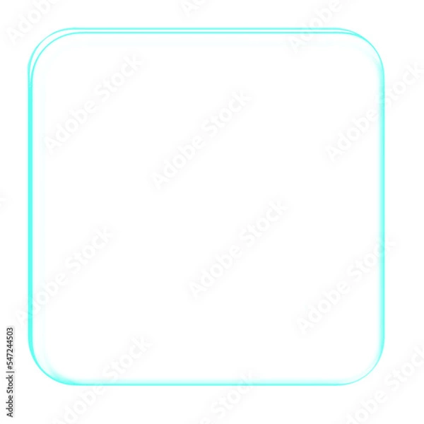 Fototapeta Shiny blue frame, transparent frame where you can put whatever you want.