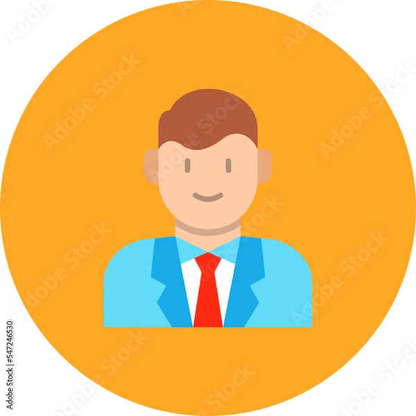 Obraz Groom Multicolor Circle Flat Icon