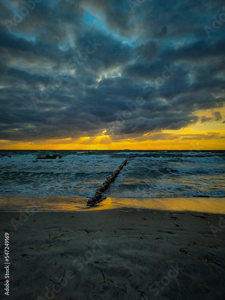 Fototapeta sunset on the beach
