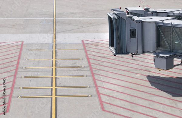 Fototapeta abandoned passenger aircraft gangway