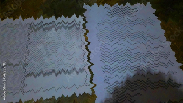 Obraz Abstract background with wave filter, inside it appears an object like white paper.