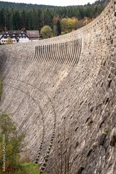 Obraz Side view of a dam in the black forest