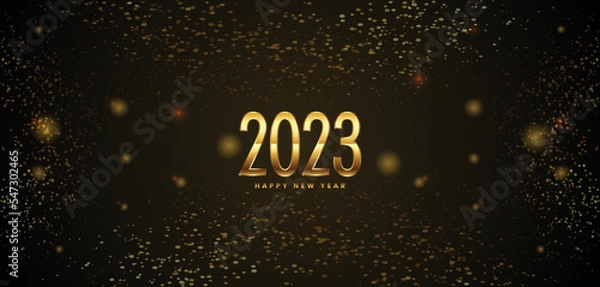 Obraz 2023 Happy New Year celebration Title, banner or wallpaper background