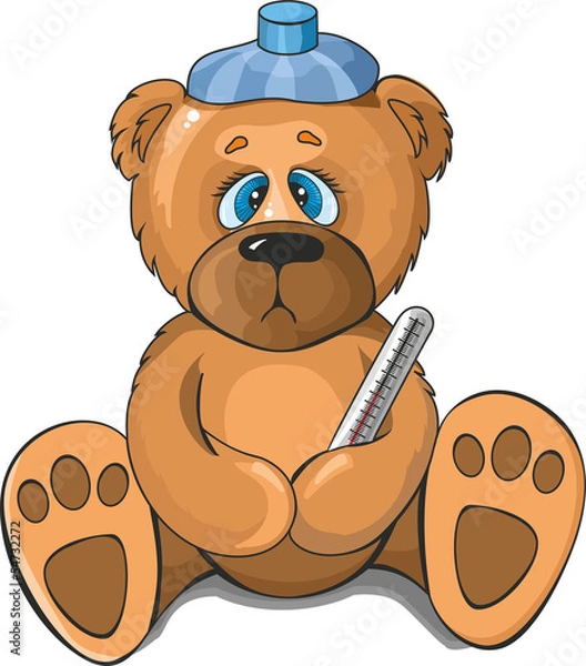 Obraz sick teddy bear