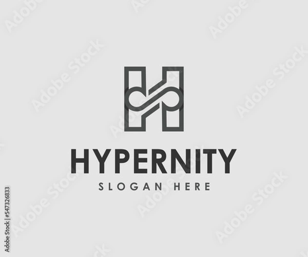 Fototapeta H Letter - Infinity Logo