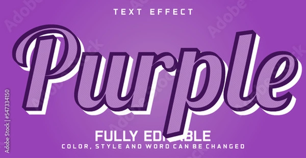 Fototapeta Purple text editable style effect