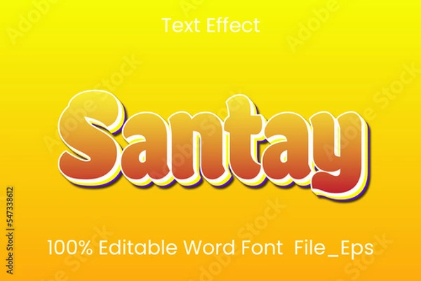 Obraz  gradient text effect, editable text