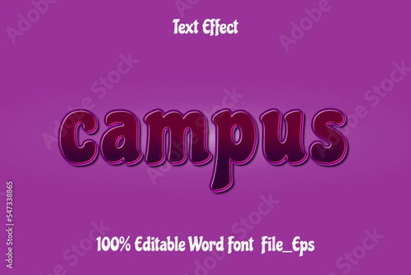 Obraz Campus gradient text effect, editable text