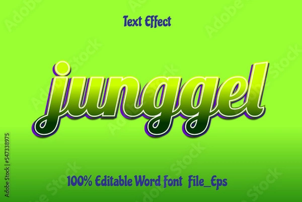 Obraz junggel gradient text effect, editable text