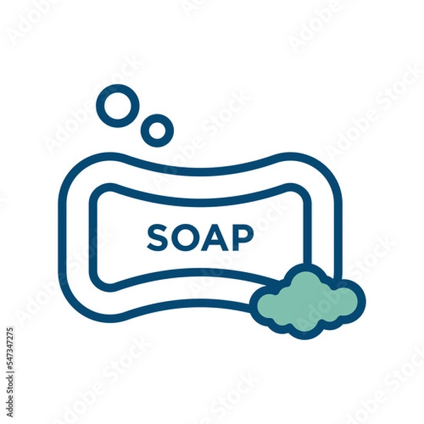 Fototapeta soap icon vector design template in white background