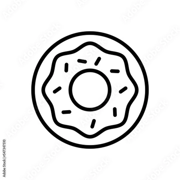 Fototapeta donut icon vector design template in white background