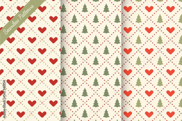 Obraz christmas patterns set