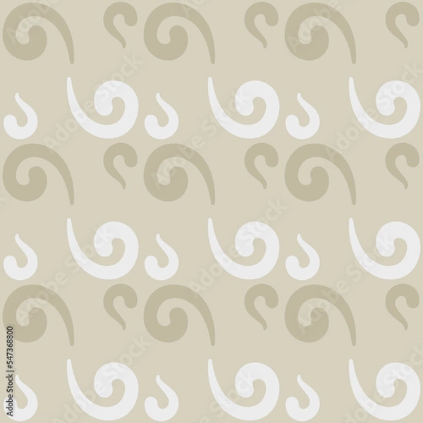 Fototapeta Seamless tile pattern in traditional style. Simple abstract spiral shapes. Flat vector graphics.