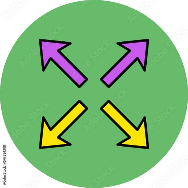 Fototapeta Resize Multicolor Circle Filled Line Icon