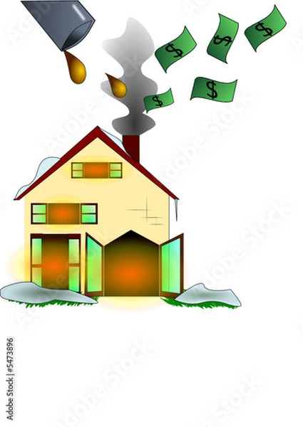 Fototapeta Maison chauffée excessivement.