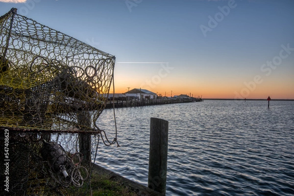 Obraz Crab pots at Sunrise
