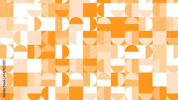 Obraz yellow and orange geometric pattern, wallpaper for tile, banner, tableclothe
