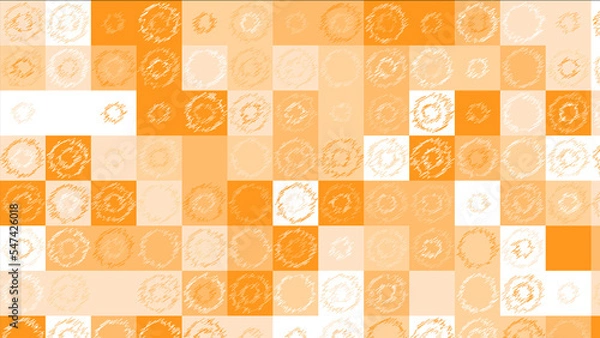 Obraz yellow and orange geometric pattern, wallpaper for tile, banner, tableclothe